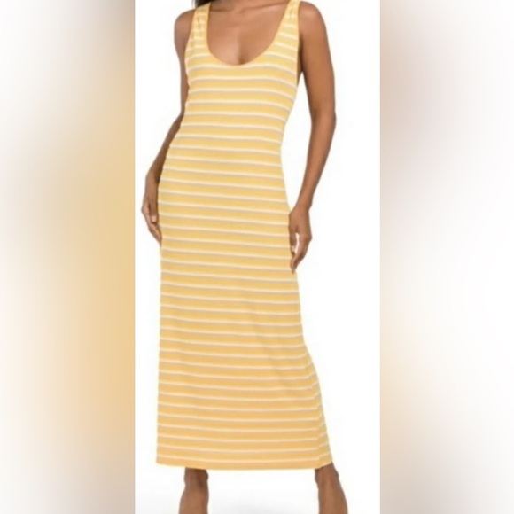 ZARA Striped Ribbed RicerBack Tank Maxi Dress Women’s - Picture 1 of 9